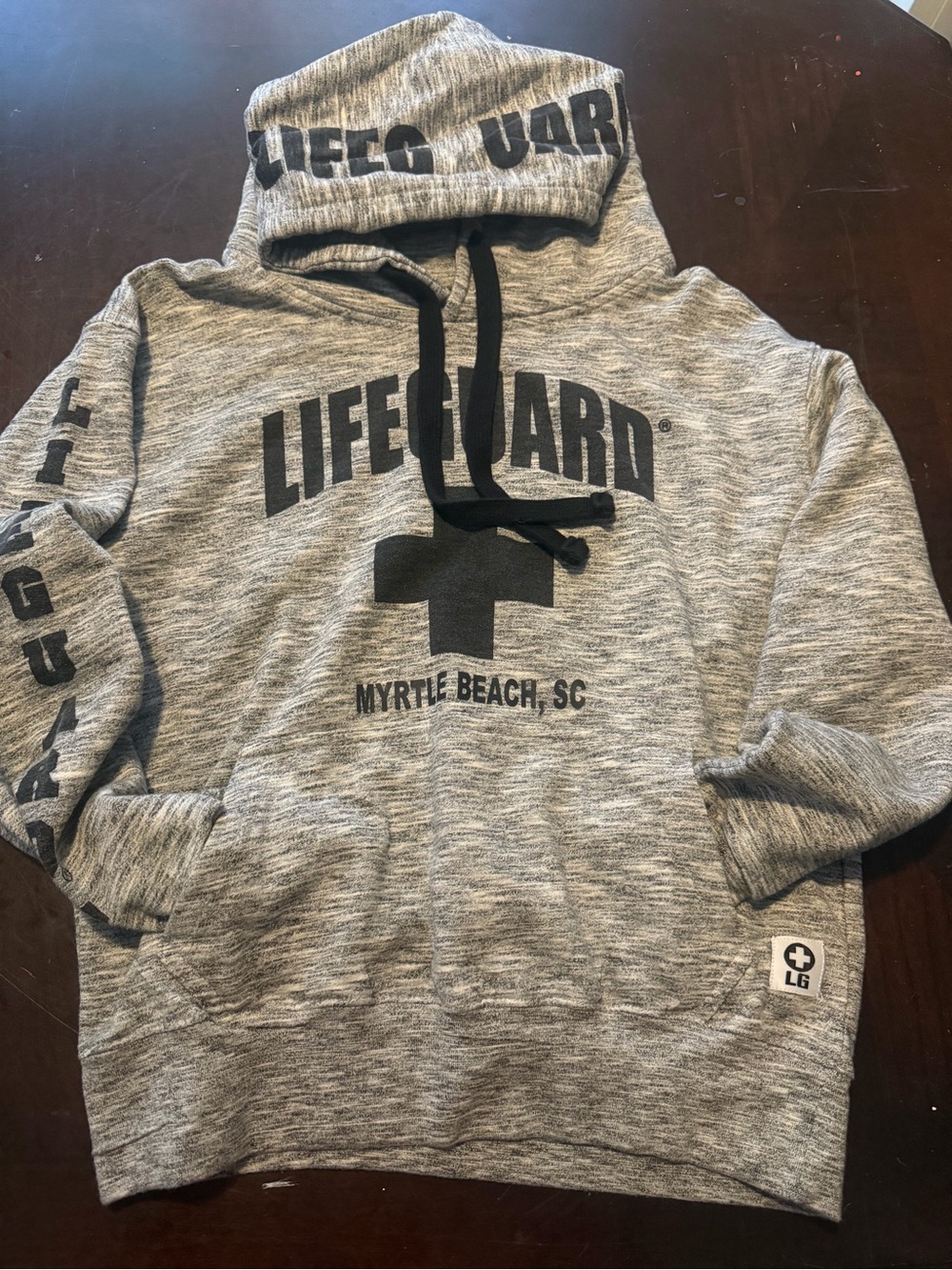 Lifeguard Myrtle Beach Gray Hooded Sweatshirt